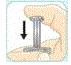 With your thumb, push down the plunger until it stops 1 - Illustration With your thumb, push down the plunger until it stops 1 - Illustration