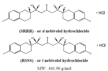 Nebivolol hydrochloride - Structural Formula Illustration