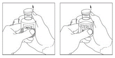 Remove the cap from the vial - Illustration