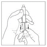 Draw back the plunger to allow approximately 5mL of air into the syringe - Illustration