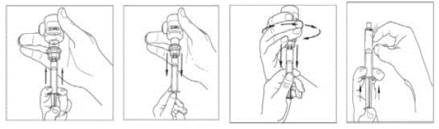 Remove any air bubbles by gently tapping the syringe - Illustration