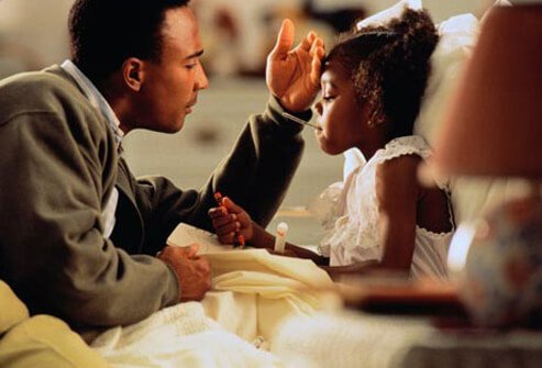 Ask the pediatrician what kind of cough remedy is appropriate for your child.