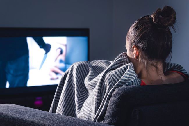 Reading scary books and watching horror movies at night may trigger nightmares.  