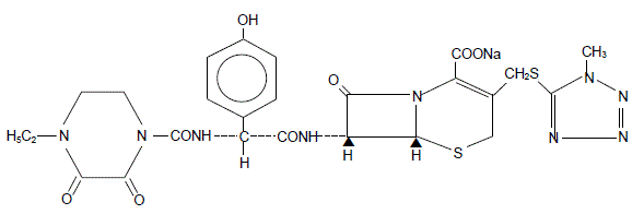 CEFOBID® (sterile cefoperazone) Structural Formula Illustration