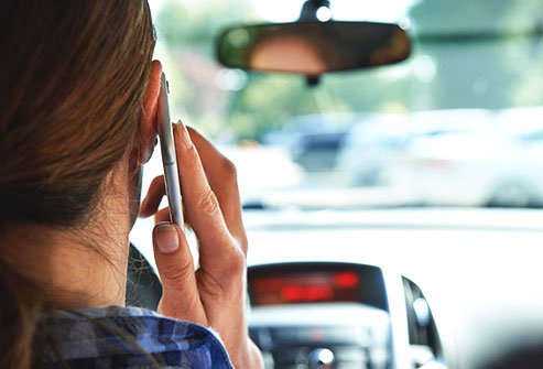 Talking while driving may be deadly. 