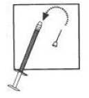 Twist the needle on the syringe - Illustration