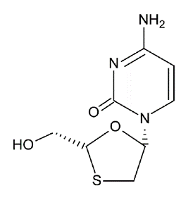 Lamivudine - Structural Formula - Illustration Lamivudine - Structural Formula - Illustration