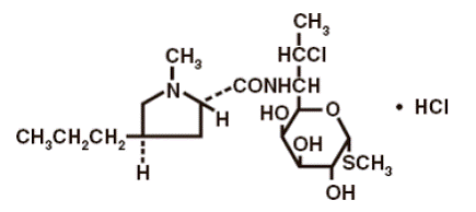 CLEOCIN HCl® (clindamycin hydrochloride) Structural Formula Illustration