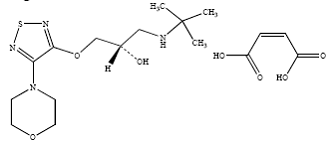 Timolol maleate - Structural Formula Illustration