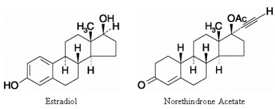 Estradiol - Structural Formula Illustration