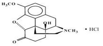 Oxycodone HCl  Structural Formula Illustration