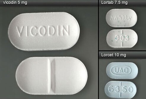 Vicodin, Lortab, and Lorcet.