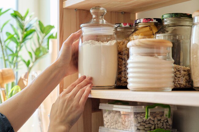 Some pantry pests can easily bore through waxed paper, plastic bags, and cardboard boxes.