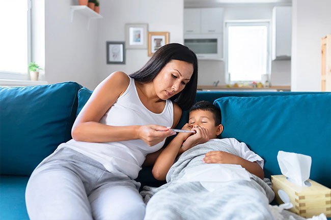 Children may hallucinate when they have high fevers, but lowering the fever stops them.