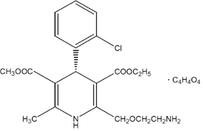 CONJUPRI®(levamlodipine) Structural Formula Illustration