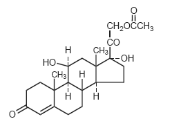 Hydrocortisone structural formula illustration Hydrocortisone structural formula illustration