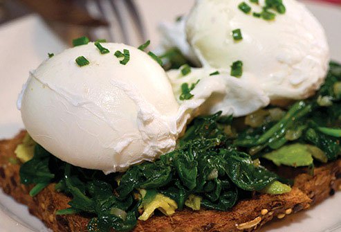 Try your egg poached with some sauteed spinach, or hard-boiled on whole-grain toast. 