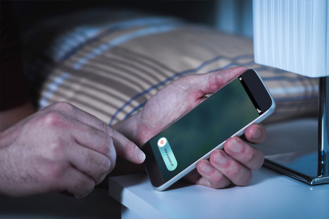 Stay away from sources of artificial light at night, which could interfere with sleep.