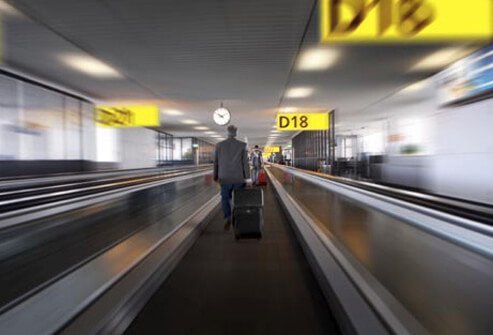 Photo of man in airport.
