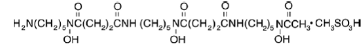 Desferal® (deferoxamine mesylate) Structural Formula Illustration