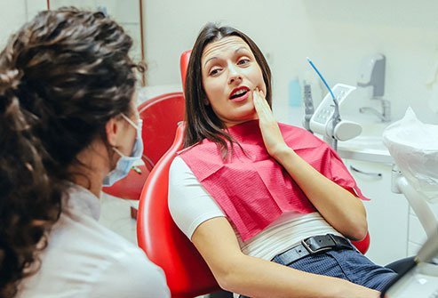 A doctor usually identifies the first signs of gum (gingival) cancer during a routine dental examination.