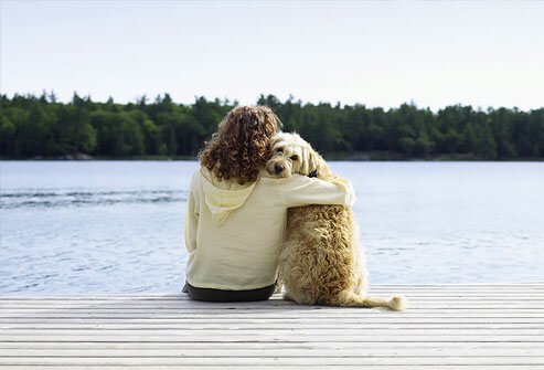 Sometimes your pet really can be your best friend, and that's good therapy.