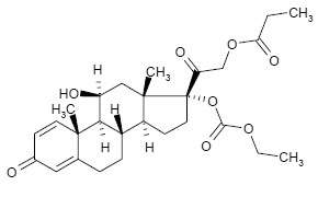 DERMATOP®  Ointment (prednicarbate) Structural Formula Illustration