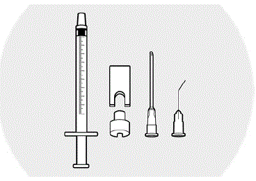 Apply slight downward pressure until the syringe ring “snaps” into place - Illustration Apply slight downward pressure until the syringe ring “snaps” into place - Illustration
