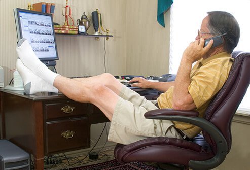 Put your feet up to maintain good blood flow. 