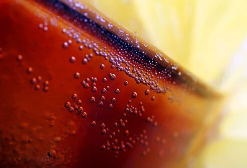 A photo of soda bubbles.