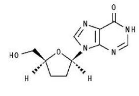 VIDEX® (didanosine) Structural Formula Illustration VIDEX® (didanosine) Structural Formula Illustration