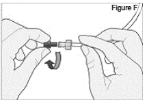 Remove the red cap on the end of the cassette tube - Illustration