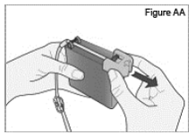 Remove the cassette clip on the new DUOPA cassette - Illustration