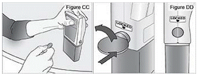 Latch the new DUOPA cassette into the pump - Illustration