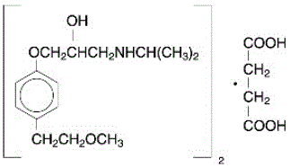 Metoprolol succinate - Structural Formula Illustration Metoprolol succinate - Structural Formula Illustration