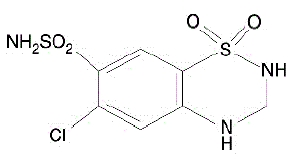 Hydrochlorothiazide - Structural Formula Illustration Hydrochlorothiazide - Structural Formula Illustration