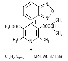 DynaCirc CR (isradipine) Structural Formula Illustration DynaCirc CR (isradipine) Structural Formula Illustration