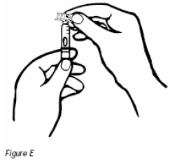 Do not touch the tip of the cartridge after it has been cleansed with the alcohol swab - Illustration