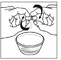 Twist both ends of the SUSTIVA capsule in
opposite directions to open it - Illustration