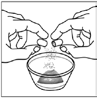 Sprinkle the contents of the SUSTIVA capsule onto the
food - Illustration