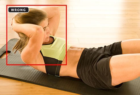 Keep your neck in line with your spine.