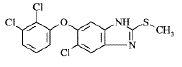EGATEN™ (triclabendazole) Structural Formula Illustration
