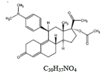 ELLA (ulipristal acetate) Structural Formula Illustration