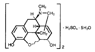 Morphine sulfate - Structural Formula Illustration