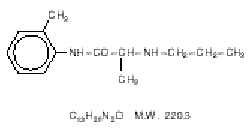 Prilocaine Structural Formula Illustration