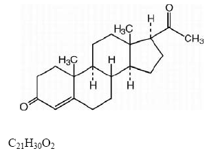 ENDOMETRIN® (progesterone) Structural Formula Illustration