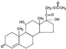 Hydrocortisone acetate Structural Formula Illustration