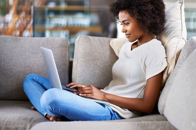 Do you sit on the couch at your home office?