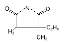 Zarontin®
(Ethosuximide) Structural Formula Illustration Zarontin®
(Ethosuximide) Structural Formula Illustration
