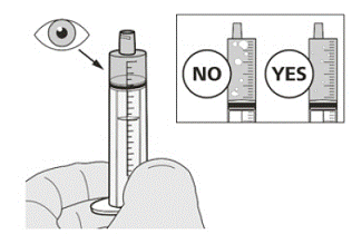 Check the EVRYSDI in the oral syringe - Illustration